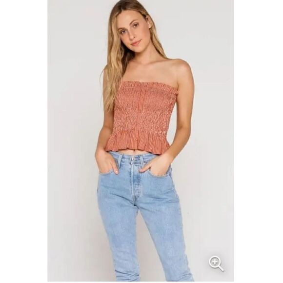 Billabong💗Well Grounded Strapless Top Small - Picture 3 of 8